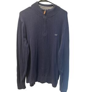 ⭐️ Men’s Vineyard Vines Navy  Quarter Zip Sweater Size Large Preppy Coastal